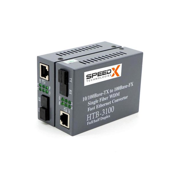 20fdea7f951759303994 Speed-x HTB-3100 Pro Netlink Ethernet Media Converter 10/100 Base - Image 1